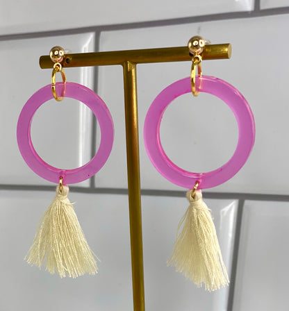 Ear Candy - Circle Tassel Drop